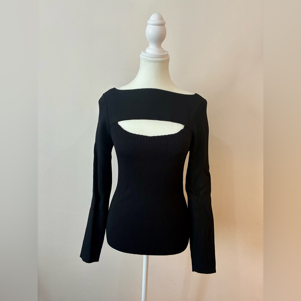 Jonathan Simkhai Black Cut-Out Top